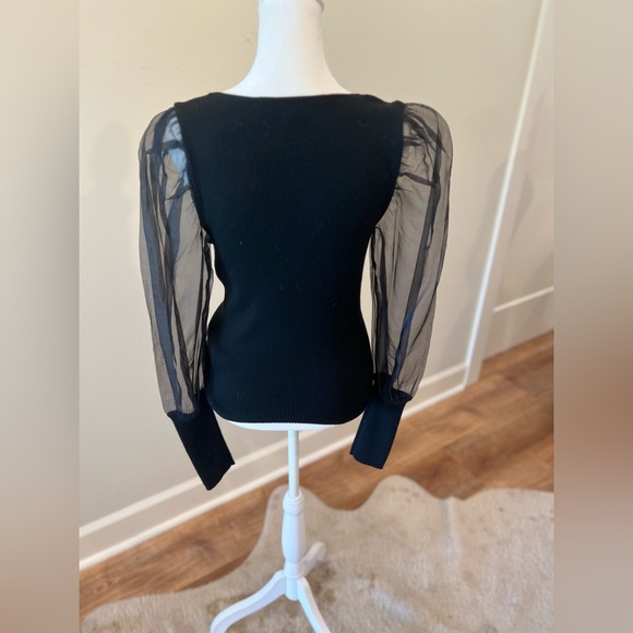 •Veronica Beard •Finian Puff Sleeve Sweetheart Top •Worn Once •Size: Small - Picture 6 of 10